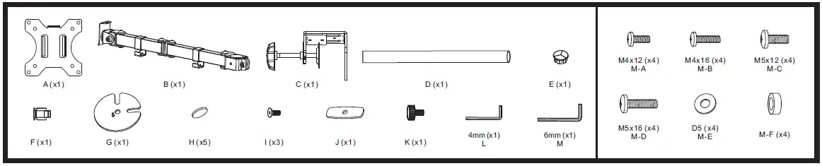 KIMEX-015-1621-Desktop-Mount-1-PC-Screen-13-to-32-Inches-fig-1