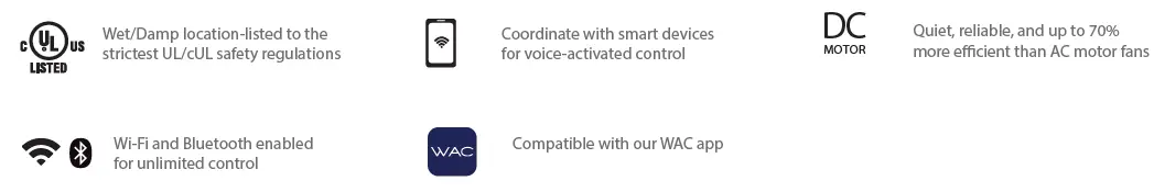 WAC ‎F-004L-MB Smart Fans Orb Indoor and Outdoor - 1