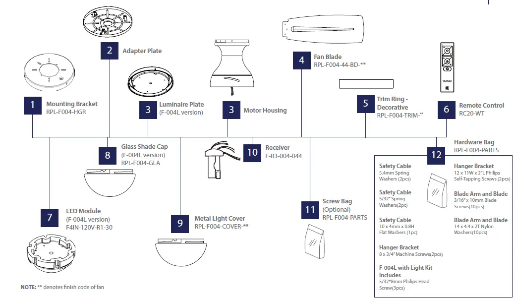 WAC ‎F-004L-MB Smart Fans Orb Indoor and Outdoor - 4