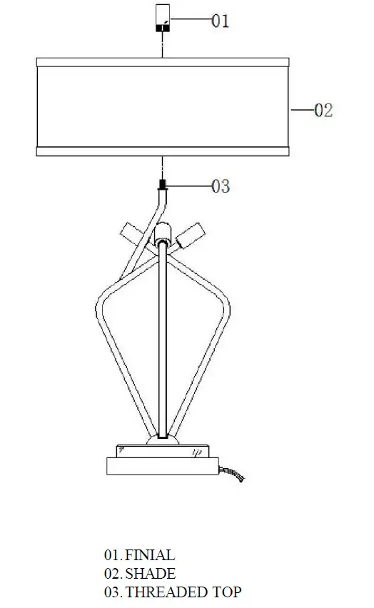 TREND-TT80015AB-Perret-Brass-Table-Lamp-Instruction-FIG-1