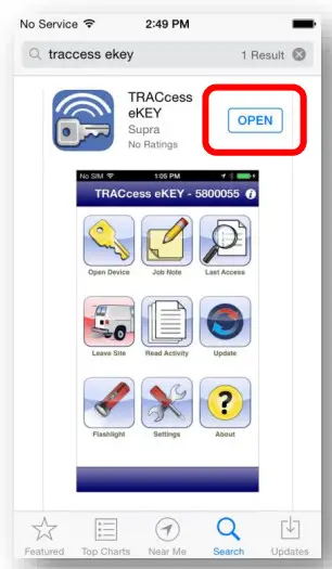 Supra TRACcess eKEY App - Figure 11