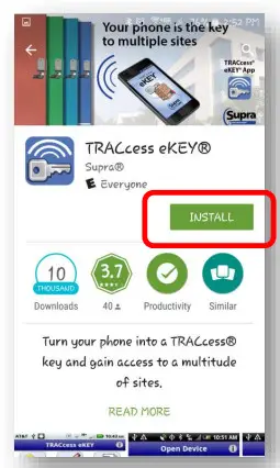 Supra TRACcess eKEY App - Figure 4