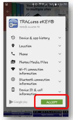Supra TRACcess eKEY App - Figure 5
