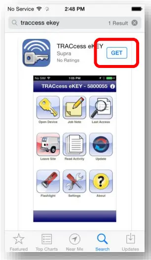 Supra TRACcess eKEY App - Figure 9