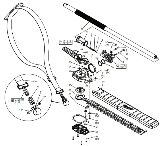 Milwaukee M18 FUEL Attachment System W QUIK-LOK Power Head - Hedge Trimmer Attachment