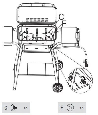 Expert Grill GBC1716W Outdoor LP Gas Barbecue Grill 9