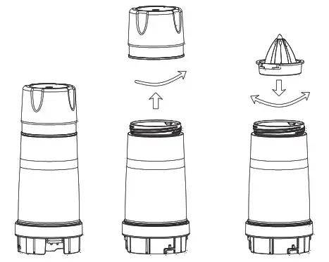 BLACK DECKER SBX300 B5 300W Sports Blender - Using the citrus juicing attachment