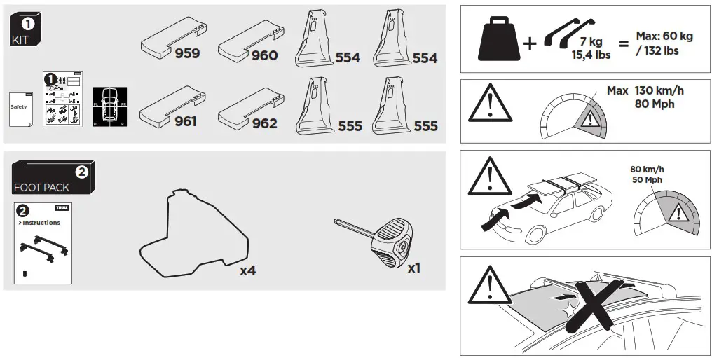 THULE 145328 Custom Fit Kit - Product Overview 1