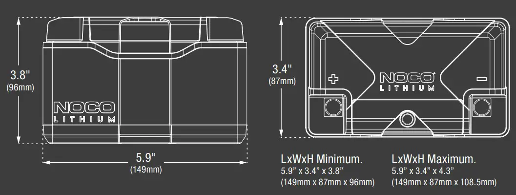 NOCO NLP Series 400A Lithium Powersport Battery - Figure 7