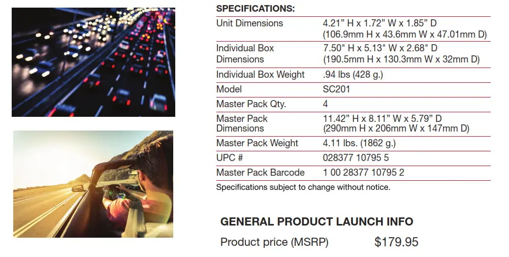 Dual-View Smart Dash Cam Datasheet - Specifications