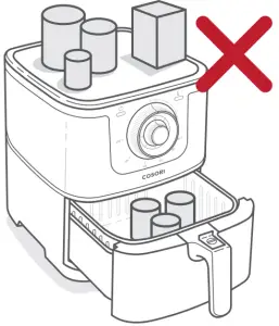 Do not place anything on top