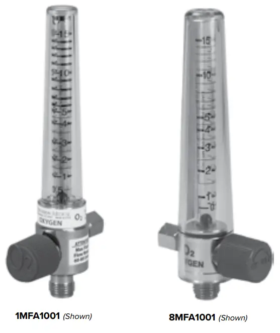 Precision Medical 1MFA Oxygen Chrome Flowmeter
