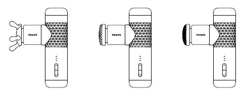PHILIPS PPM7302 Mini Massage Gun User Manual - The installation effect is shown in the figure