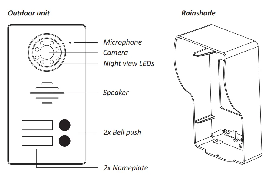 ELRO DV477W2 Video Door Intercom with Two Monitor - fig1
