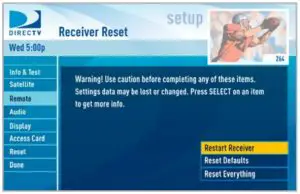 Reset Receiver Option