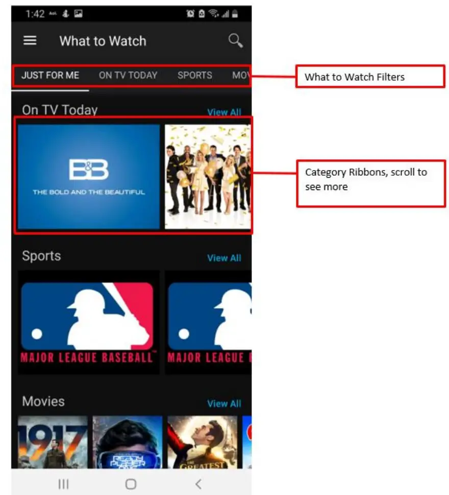 CinBell Fioptics Mobile Aapp - What to Watch
