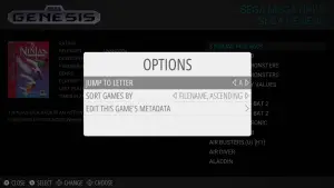 SKG Retrobox User - Options Screen