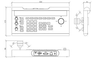 BZBGEAR Pro Camera Control Keyboard BG CJ IPRSPRO - Dimensions Size