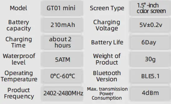 Shenzhen Do Intelligent Technology GT01 Mini Smart Watch FIG 5