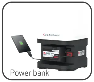 SCANGRIP 03.6009 Scanning Work Lamp Area 10 SPS - power bank