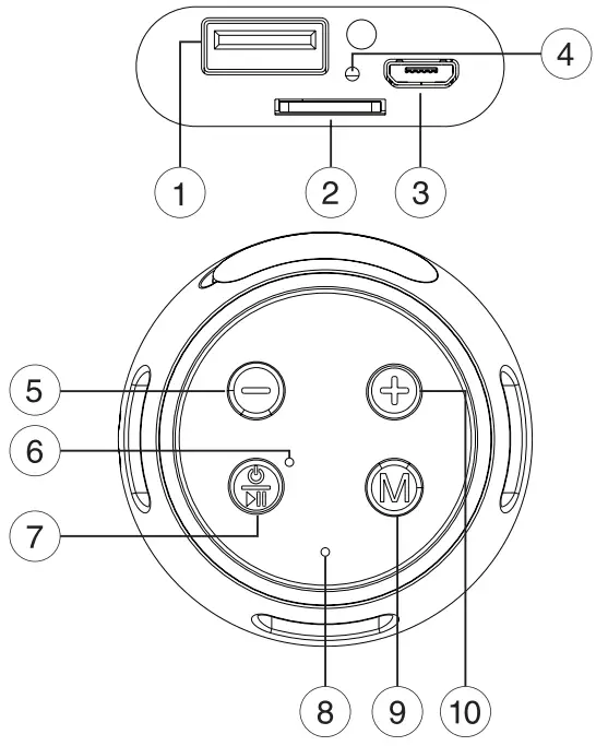 volkano VK 3133 BK 2X True Wireless Bluetooth Speaker - parts