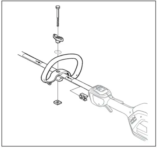 Husqvarna 325iLK TAB850 String Trimmer - assemble the loop handle