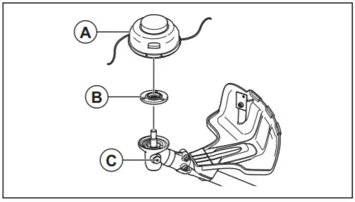 Husqvarna 325iLK TAB850 String Trimmer - attach a trimmer head
