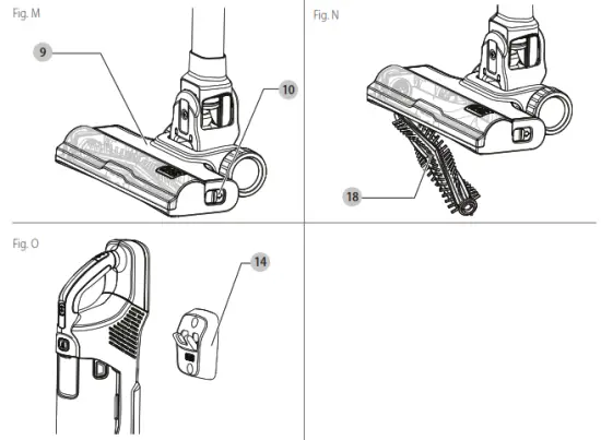 BLACK DECKER BHFEA18 Stick Vacuum Cleaner - Fig. I