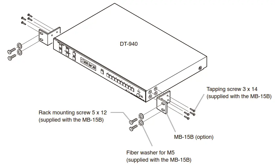 TOA DT 940 AM FM Tuner - RACK MOUNTING