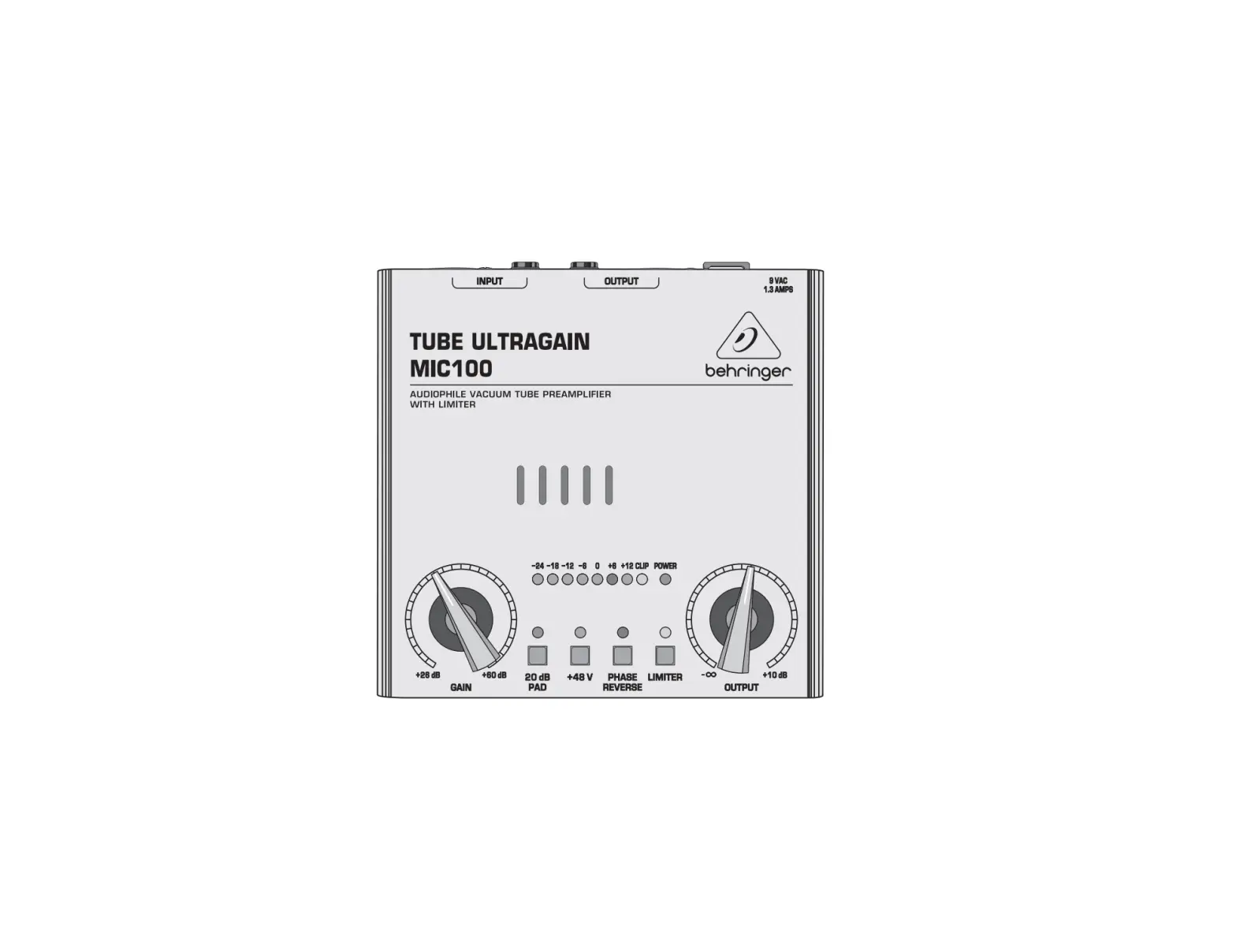 Behringer Mic100 Ultragain Pro Single Channel Tube Mic Preamp Di User Guide