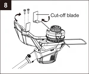 ASSEMBLY INSTRUCTIONS - Adjusting the cutter blade 8