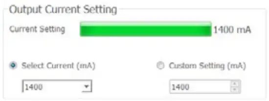Output current settings