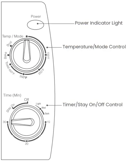 comfee CFO BB102C Toaster Oven - USING THE CONTROLS