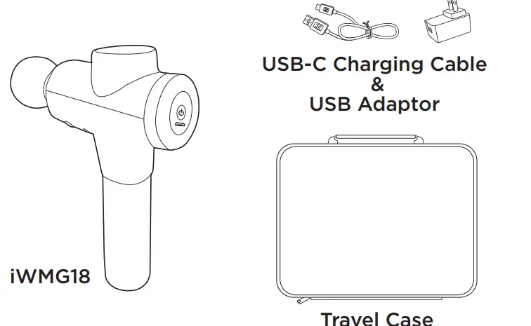 iHome iWMG18 Deep Tissue Percussion Massager - fig1