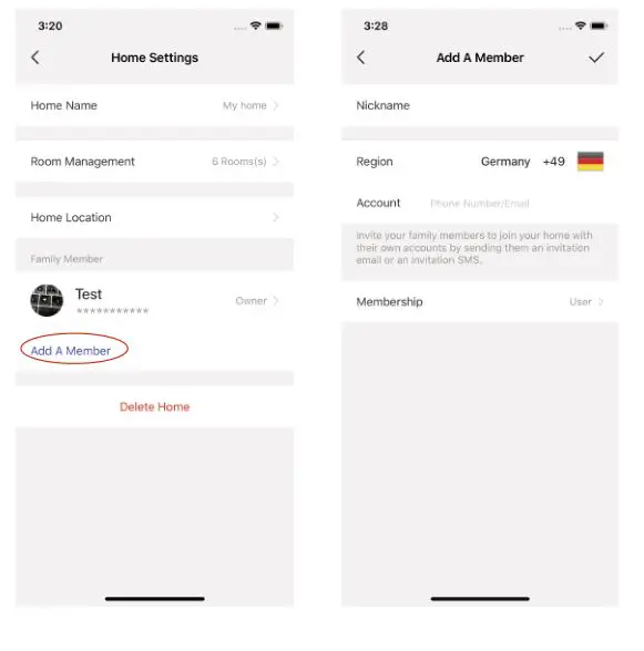 CHUANGO PT-300Q Indoor WiFi Pan Tilt Camera - Add an unregistered user by sending