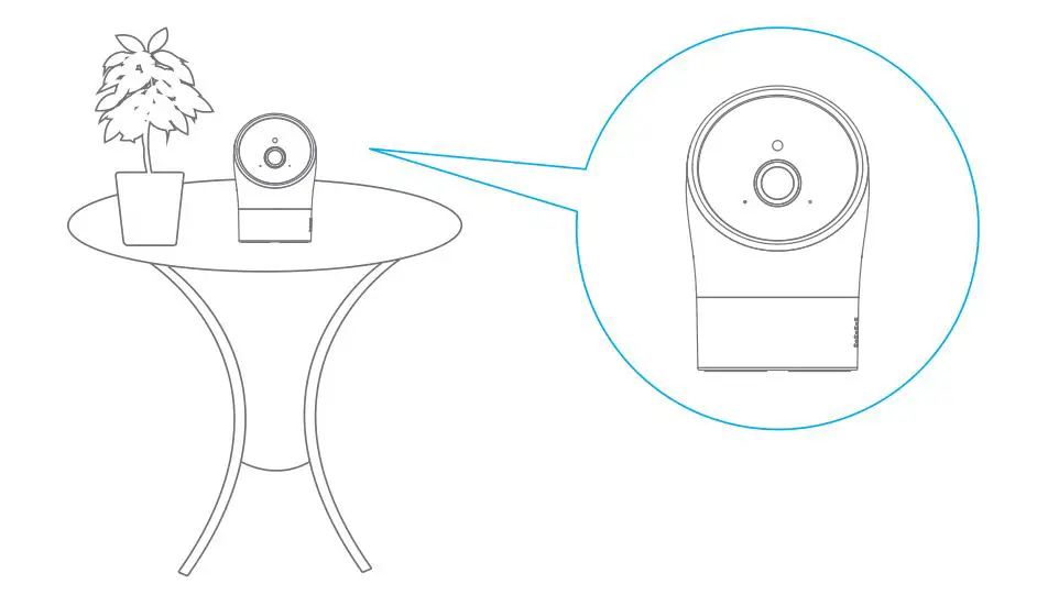 CHUANGO PT-300Q Indoor WiFi Pan Tilt Camera - Desk Stand