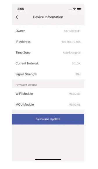 CHUANGO PT-300Q Indoor WiFi Pan Tilt Camera - Device Information