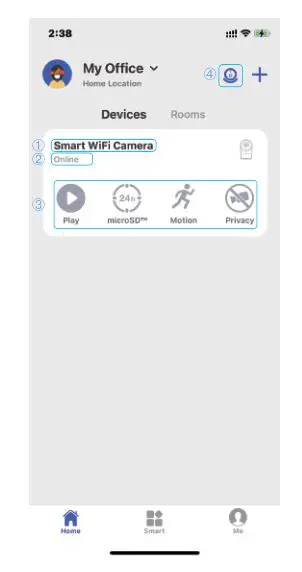 CHUANGO PT-300Q Indoor WiFi Pan Tilt Camera - Live Video Page