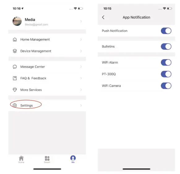CHUANGO PT-300Q Indoor WiFi Pan Tilt Camera - Settings 2