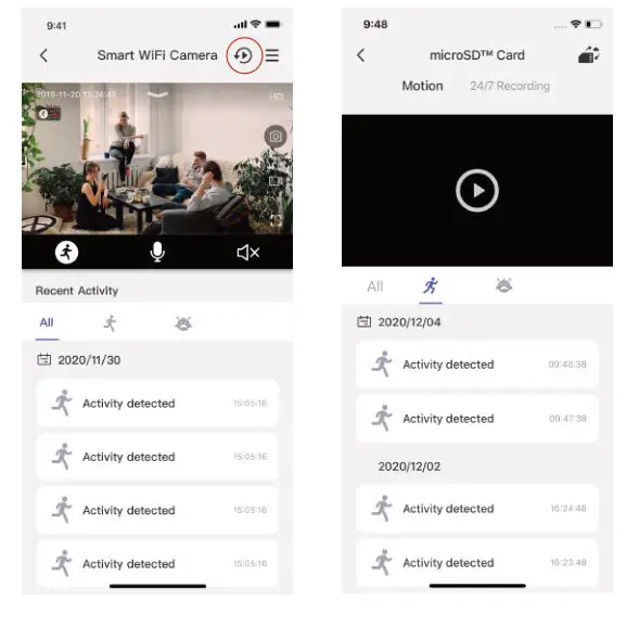 CHUANGO PT-300Q Indoor WiFi Pan Tilt Camera - microSD™ Card