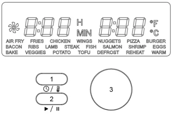 KALORIK AFO 46045 SS Air Fryer - panel