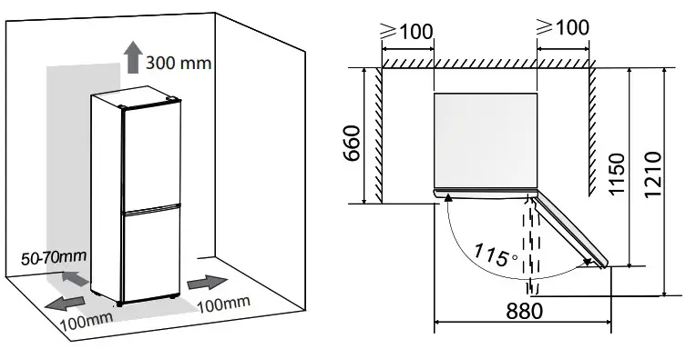 INVENTUM KV1781R Refrigerator Freezer Combi - before the first use