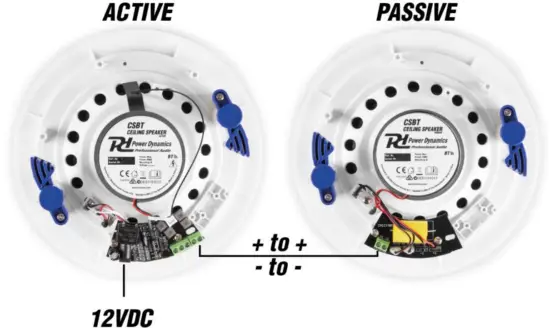Power Dynamics 952.550 CSBT Series Amplified Ceiling Speaker with BT INSTALLATION A