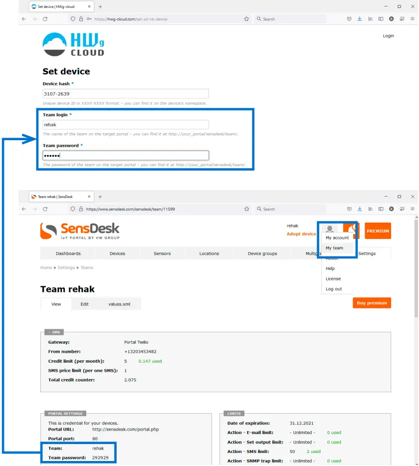 Hw group NB xxx communicate via Narrow Band network devices - Fig 18