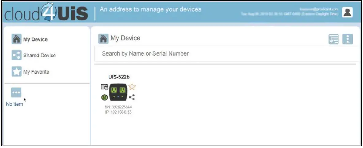 proxicast Controlling the MSNSwitch User Guide - Cloud4UIS account