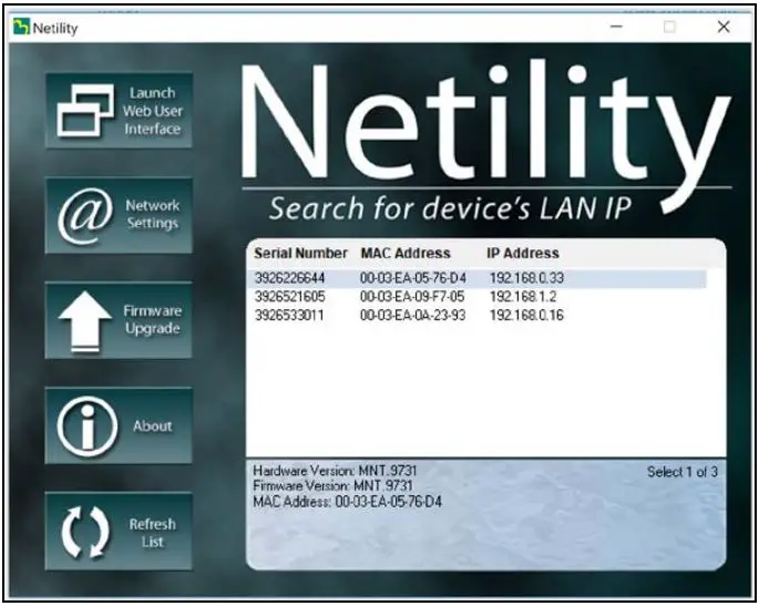 proxicast Controlling the MSNSwitch User Guide - Netility