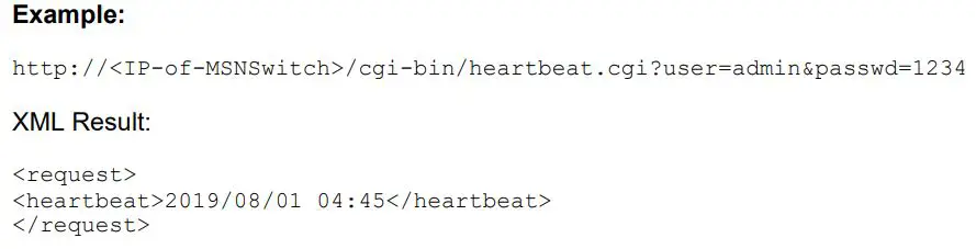 proxicast Controlling the MSNSwitch User Guide - XML Result