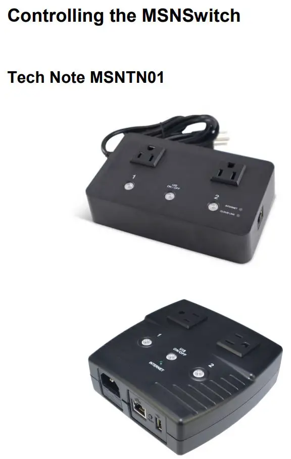 proxicast Controlling the MSNSwitch User Guide