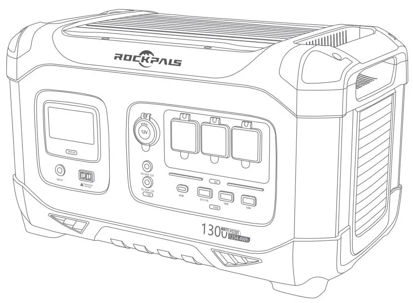 Rockpals 1300w Portable Power Station User Guide
