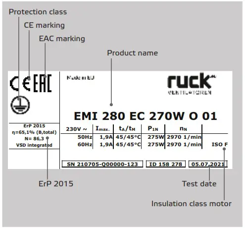 ruck VENTILATOREN EC 70W Insulated Etamaster Tube Fan - ruck VENTILATOREN EC 70W Insulated Etamaster Tube Fan